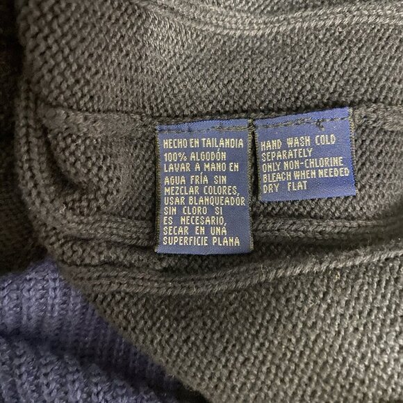 Nautica Sweater Mens XL Red Blue Yellow Green Color Block Cotton Y2K Vintage 90s - Picture 3 of 5